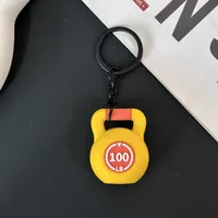 Removable Mini Large Barbell Fitness Series Thickened Keychain High Color Value Miu Bag Pendant Accessories Pendant sku image 1