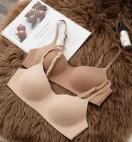Orange Wooden Underwear Women's Orange Sense Cup Lightweight Breathable And Traceless One-piece Adjustable Shoulder Strap Invisible Push-up Bra For Women main image 1