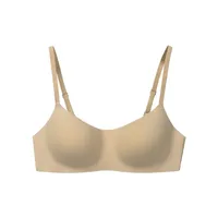 Orange Wooden Underwear Women's Orange Sense Cup Lightweight Breathable And Traceless One-piece Adjustable Shoulder Strap Invisible Push-up Bra For Women sku image 5
