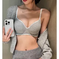 Traceless Underwear Women's Gathering Small Chest Showy Large Autumn And Winter Non-steel Rings Soft Support Anti-sagging Paramelic Bra main image 1
