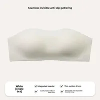 Factory Direct Thin Suspended Tube Chest Small Chest Gathered Large Seamless Underwear Women's Anti-sagging Bra A Generation Of Hair sku image 2