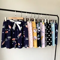 [Special Offer] Foreign Trade Tailstock Cotton Silk Pajama Pants Women's Summer Thin Artificial Cotton Shorts Loose Casual Home Pants main image 2
