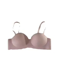 New And New Style Foreign Trade Thin Cocktail Underwear Women's Small Chest Gathered Striped Half Cup Non-Steel Rings Breast Bra main image 5