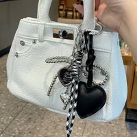 Original Leather Key Chain Cute Miu Girl Bag Pendant Pendant Love Pendant Girlfriends Birthday Gift main image 4