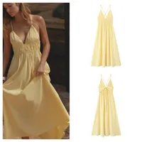 Women's Strap Dress Elegant Strap Sleeveless Solid Color Midi Dress Holiday Tea Party main image 1