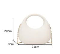 Acrylic Bag  New Fashion  Clutch Bag Personalized Crescent Celebrity Chain Crossbody Dinner Bag main image 5