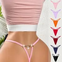 Foreign Trade Thong Women's Sexy Hollow Hot Small Chain Cotton Crotch Breathable  Low Waist Ladies Underwear In Stock main image 1