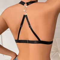 New Bra Underwear Triangle Cup Hanging Neck Serial Thin Circle Thin Belt Adjustable Sexy  Bra For Women main image 3
