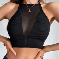 Women's Bra Vest-style Sexy Mesh Hollow Thin Strap Cross Soft Breathable Waist  Bra For Women main image 2