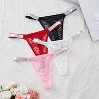 Foreign Trade Special For Sexy Ladies Underwear Lace Knitted Quick-drying One-piece Perspective Thin Belt Low Waist Underwear Women's In Stock main image 2
