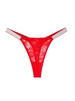 Foreign Trade Special For Sexy Ladies Underwear Lace Knitted Quick-drying One-piece Perspective Thin Belt Low Waist Underwear Women's In Stock sku image 5
