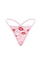 New Manufacturers Wholesale Best Selling Sexy Lace Underwear Red Lip Print Thong Sexy Women's  T Pants sku image 12