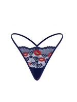 New Manufacturers Wholesale Best Selling Sexy Lace Underwear Red Lip Print Thong Sexy Women's  T Pants sku image 17
