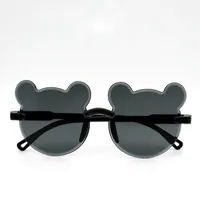 Cartoon Style Cute Sweet Bear PC UV400 Protection Special-Shaped Mirror Frameless Glasses sku image 1