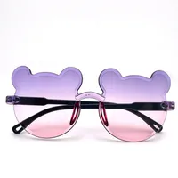 Cartoon Style Cute Sweet Bear PC UV400 Protection Special-Shaped Mirror Frameless Glasses sku image 6