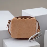 Biscuit Coin Purse Plush Cute School Bag Pendant Accessories Cookies Biscuit Coin Purse Bag Student Portable main image 2
