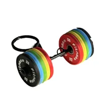 Removable Mini Large Barbell Fitness Series Thickened Keychain High Color Value Miu Bag Pendant Accessories Pendant main image 5