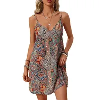 Summer New  Women's Artistic V-neck Sling Dress  Hot Selling Ethnic Style Holiday Dress main image 5