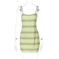 Women's Clothing  Summer New Striped Hip Skirt Sexy Suspenders Slim Dress Women Wholesale sku image 1