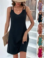 Western Style Dress Women's  Summer New  Foreign Trade   Elegant Slim-fit Slimming Sleeveless Dress main image 1
