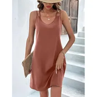 Western Style Dress Women's  Summer New  Foreign Trade   Elegant Slim-fit Slimming Sleeveless Dress sku image 6
