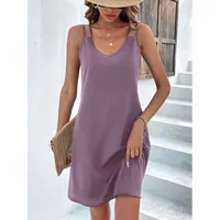Western Style Dress Women's  Summer New  Foreign Trade   Elegant Slim-fit Slimming Sleeveless Dress sku image 14
