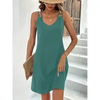 Western Style Dress Women's  Summer New  Foreign Trade   Elegant Slim-fit Slimming Sleeveless Dress sku image 16