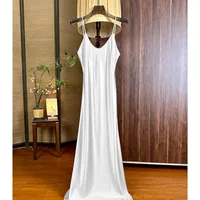 Imitation Acetate Satin Sexy Sexy Suspender Dress Women's Summer New Slim Outer Wear Mid-Length A-Line Skirt main image 3