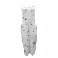 Independent Station Fashion Temperament Flower Printing Sling Dress In Stock Wholesale main image 3