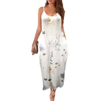 Independent Station Fashion Temperament Flower Printing Sling Dress In Stock Wholesale main image 5