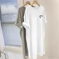 Summer New Style Printed Short-sleeved T-shirt Dress Dress Women's Casual Over-knee Belly Covering Plus Size Chubby Girl T-shirt Dress main image 3