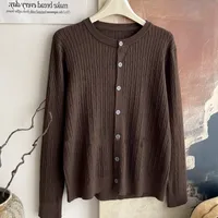 Core-spun Yarn Embroidered Twist Soft Waxy Knitted Cardigan Top Women's  Autumn And Winter New Casual All-match Coat Top main image 3