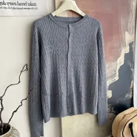 Core-spun Yarn Embroidered Twist Soft Waxy Knitted Cardigan Top Women's  Autumn And Winter New Casual All-match Coat Top main image 4
