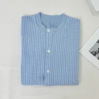 Core-spun Yarn Embroidered Twist Soft Waxy Knitted Cardigan Top Women's  Autumn And Winter New Casual All-match Coat Top sku image 11