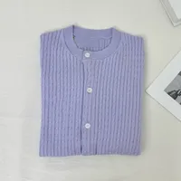 Core-spun Yarn Embroidered Twist Soft Waxy Knitted Cardigan Top Women's  Autumn And Winter New Casual All-match Coat Top sku image 13