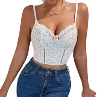 INS New Small Floral Fresh Sweet Lace Steel Ring Fishbone Buckle Small Sling A1380 main image 5