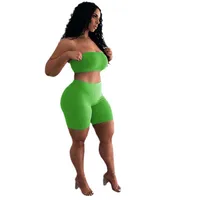 Hot Selling Casual Sports Fitness Running Exercise High Elastic Tight Elastic Small Strapless Shorts Two-piece Set main image 5