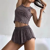Widberries Summer New Sexy Leopard Sling Shorts Sports Casual Women's Home Clothes main image 1