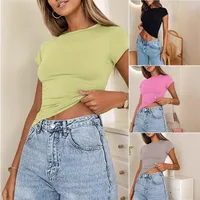 Fashion Autumn Temperament New And New Summer Short-sleeved  Crewneck Slim-fit Women's T-shirt Primary Source main image 1