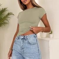 Fashion Autumn Temperament New And New Summer Short-sleeved  Crewneck Slim-fit Women's T-shirt Primary Source main image 4