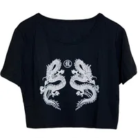 Cute Printing Loose Short Sleeve Short T-shirt Niche Thin Chic Spice Girl Jacket sku image 7