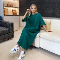 Real Shot Tmue Europe And The United States Station  Short Sleeve T-shirt Dress Children Summer Women's Dress Clothing Wholesale sku image 3