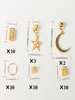 Women's Elegant Cute Holiday Party Street Curls Straight Hair Dreadlocks Hair Rings sku image 1