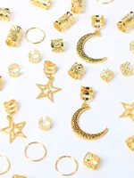 Women's Elegant Cute Holiday Party Street Curls Straight Hair Dreadlocks Hair Rings main image 4