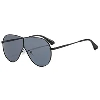 Summer New Outdoor Large Frame Frog Eyes Sunglasses Trendy Personalized Unisex Driving Sun Glasses Geometric Pattern Full Frame main image 2