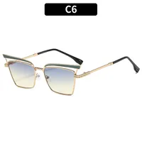 Summer Fashionable Women's Cat Eye Sunglasses Sunscreen High-End Metal Trendy Eyewear Travel Fishing Special Use Universal Season sku image 6