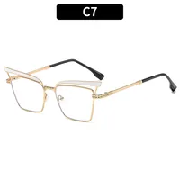 Summer Fashionable Women's Cat Eye Sunglasses Sunscreen High-End Metal Trendy Eyewear Travel Fishing Special Use Universal Season sku image 7