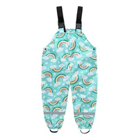 Children's Shoulder Strap Rain Pants Boys And Girls Baby Water Pants Children Rain Gear Kindergarten Children One-Piece Outdoor Technical Trousers main image 3