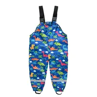 Children's Shoulder Strap Rain Pants Boys And Girls Baby Water Pants Children Rain Gear Kindergarten Children One-Piece Outdoor Technical Trousers main image 4