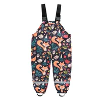 Children's Shoulder Strap Rain Pants Boys And Girls Baby Water Pants Children Rain Gear Kindergarten Children One-Piece Outdoor Technical Trousers main image 5